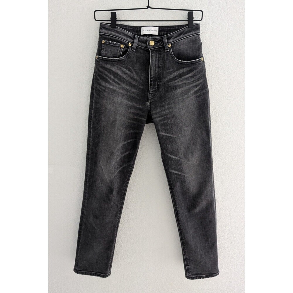 Tu Es Mon Tresor Sapphire Jeans Womens Size 26 Noir 3 Year Black High Rise Pants